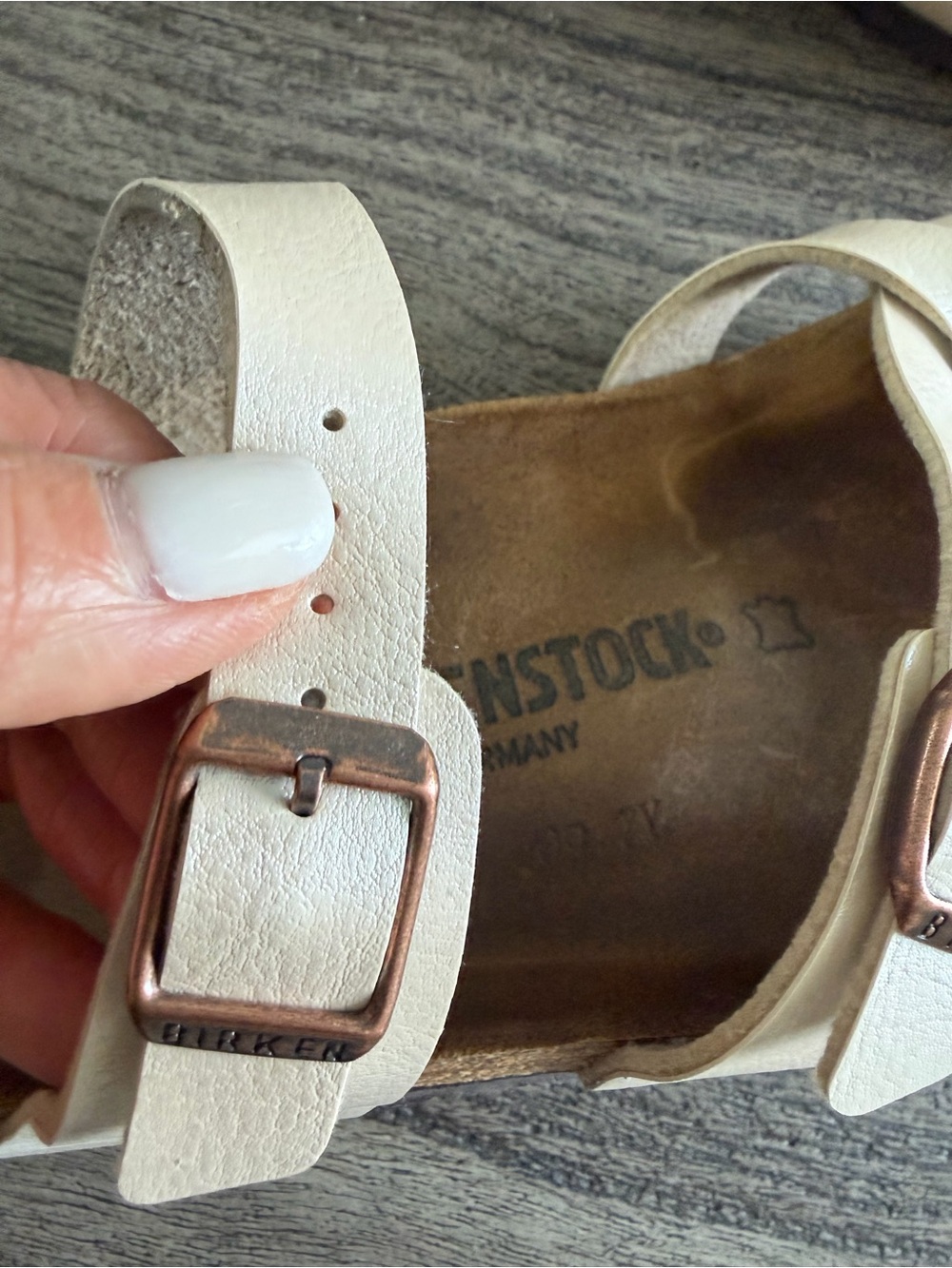 Birkenstock Beige Double-Buckle Cork Footbed Sandals - Picture 8 of 9